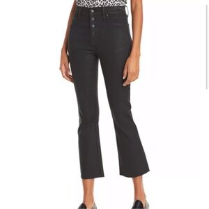 Pistola Lennon high rise cropped boot jeans coated black